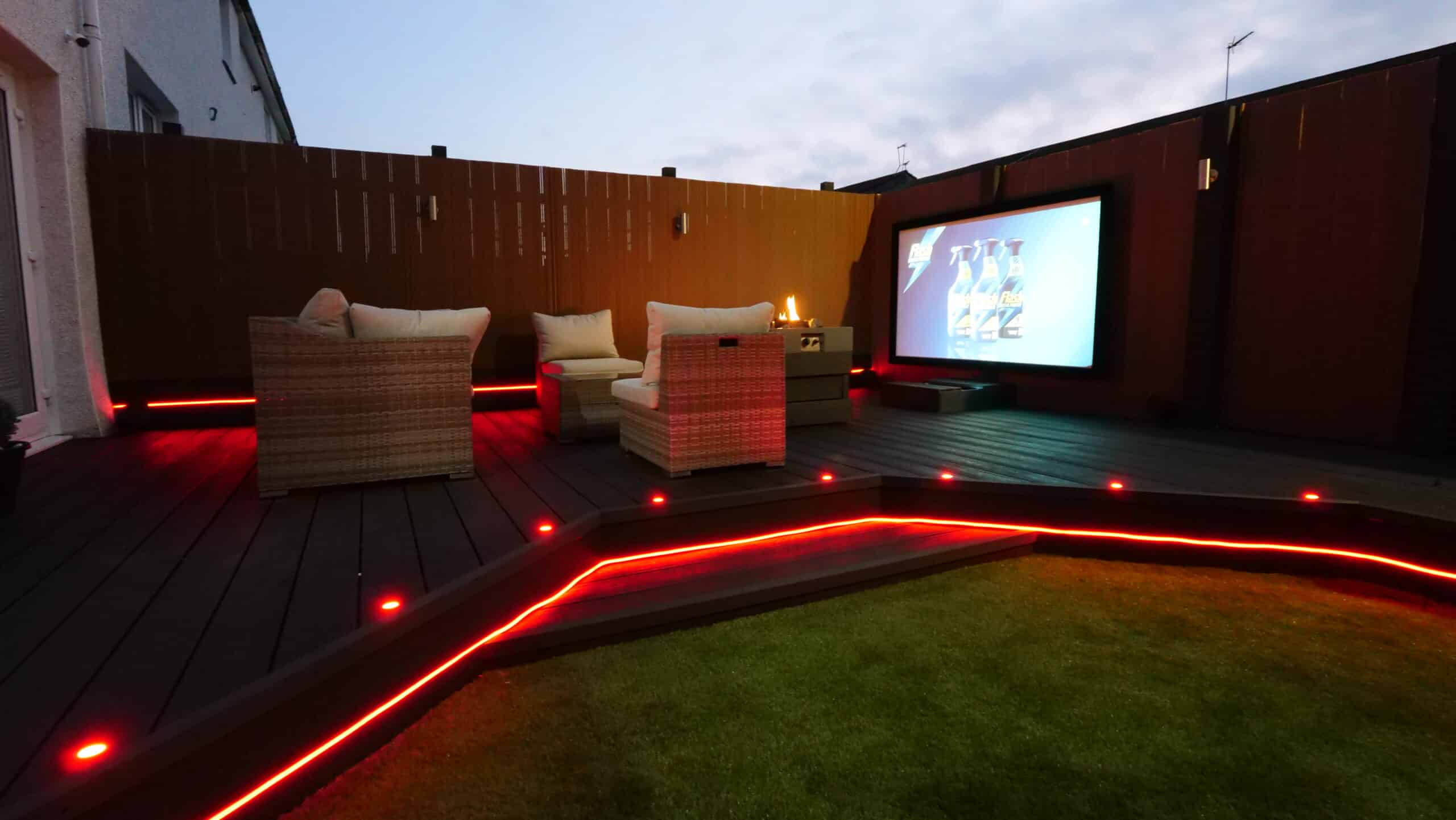 Bespoke outdoor cinema package with all the equipment and cables supplied.
